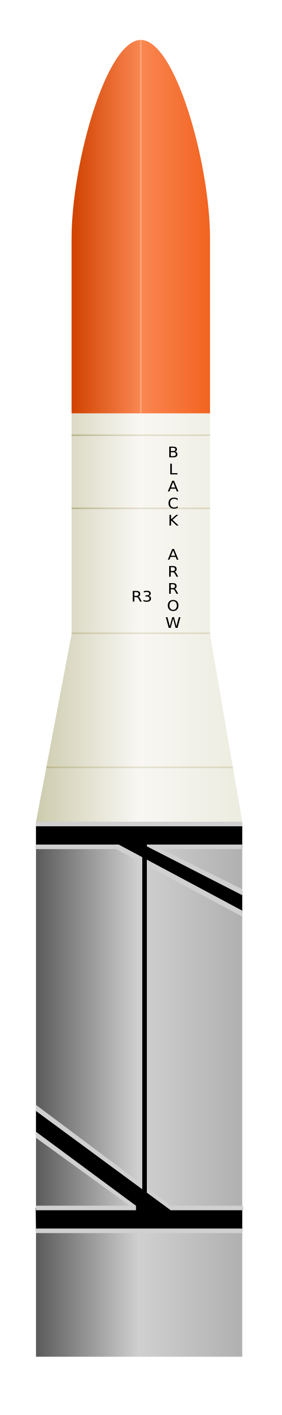 Color illustration of the Black Arrow rocket